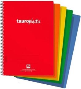 BLOC ESPIRAL FOLIO 80H PP MILIMETRADO 90GR COLORES SURTIDOS