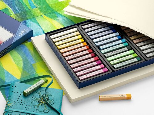 TIZAS PASTEL BLANDO FABER CASTELL 12 COLORES SURTIDOS