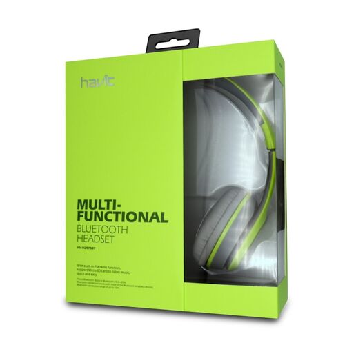 AURICULARES INALÁMBRICOS MULTIFUNCIÓN. MICROSD. COLOR VERDE. HAVIT.