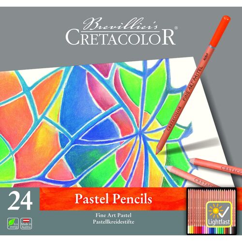 ESTUCHE METALICO CRETACOLOR FINE ART 24 LPICES PASTEL