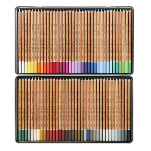 ESTUCHE METALICO 72 LAPICES PASTEL CRETA COLOR, 72 Piezas, MULTICOLOR