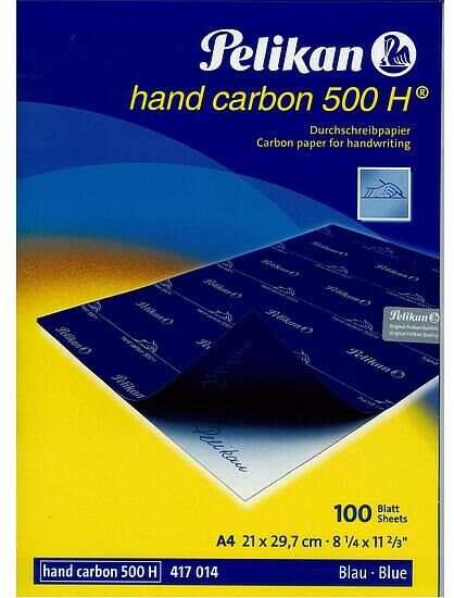 Papel Calco carbon azul manual caja 100 hojas Pelikan