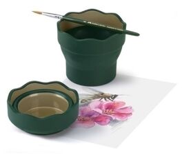 VASO PLEGABLE PARA AGUA CLIC&GO. FABER CASTELL.