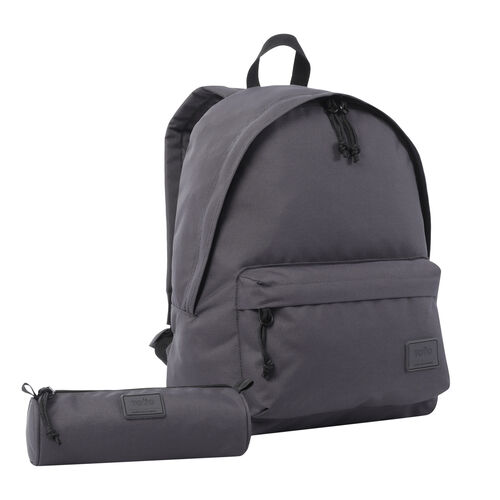 Pack mochila + estuche color gris - Kalex. TOTTO.