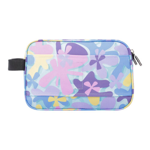 Estuche escolar tres compartimentos flores hawaianas - Plastilina. TOTTO.