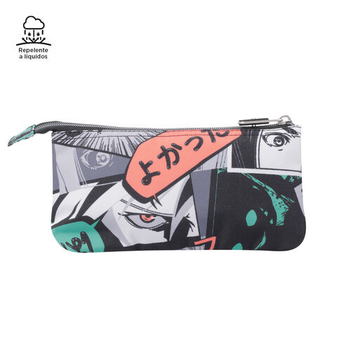 Estuche escolar tres compartimentos manga - Tablero. TOTTO.