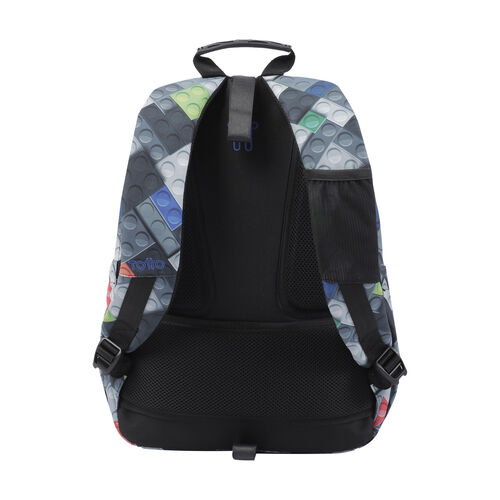 Mochila escolar adaptable a carro bloques - Acuareles. TOTTO.