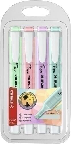 MARCADOR FLUOR STABILO SWING COOL PASTEL 275 ESTUCHE DE 4