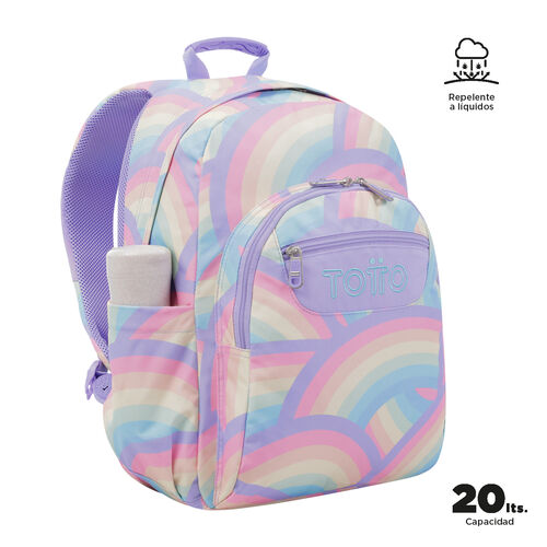 Mochila escolar adaptable a carro arcoíris - Acuareles