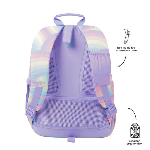 Mochila escolar adaptable a carro arcoíris - Acuareles