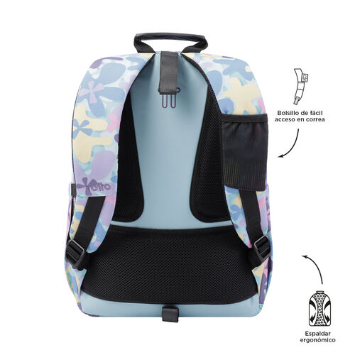 Mochila escolar adaptable a carro flores hawaianas - Acuareles
