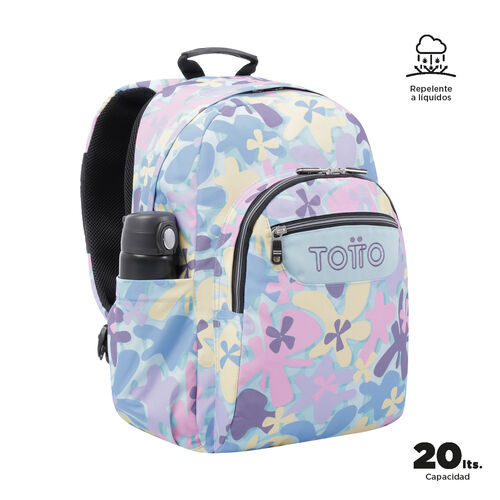 Mochila escolar adaptable a carro flores hawaianas - Acuareles