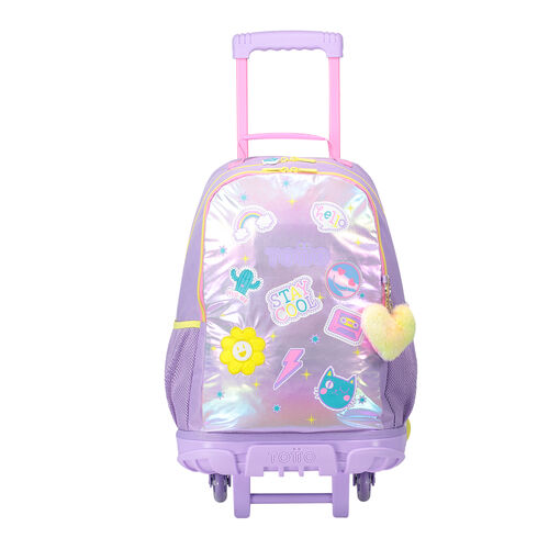 Mochila escolar con ruedas grande de emojis Emojy. TOTTO. COPY