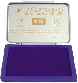 TAMPON SELLAR HORSE Nº2 AZUL (7X11CM)