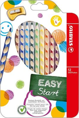 LAPIZ COLOR ERGONOMICO STABILO EASY COLORS. 12 UD ZURDOS +