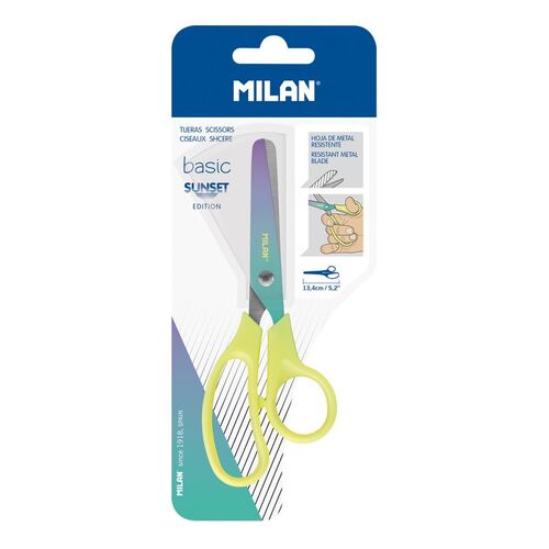 Blíster tijeras Basic serie Sunset, mango amarillo