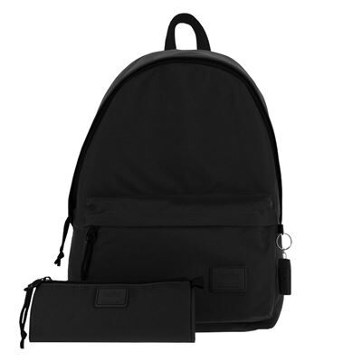 Pack Mochila + Estuche Color Negro TOTTO - Kalex