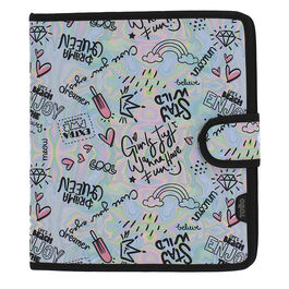 CARPETA 4 ANILLAS TELA ESTAMPADO ENJOY. TOTTO.