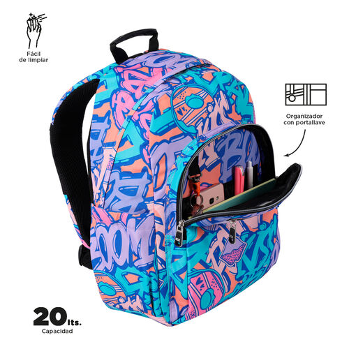 Mochila Escolar TOTTO Eco-Friendly Broad - Acuareles