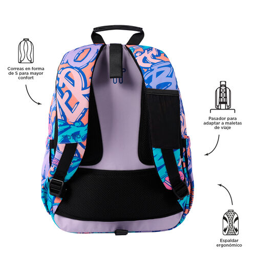 Mochila Escolar TOTTO Eco-Friendly Broad - Acuareles