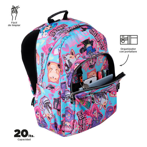 Mochila escolar eco-friendly Anime Girls - Acuareles, TOTTO.
