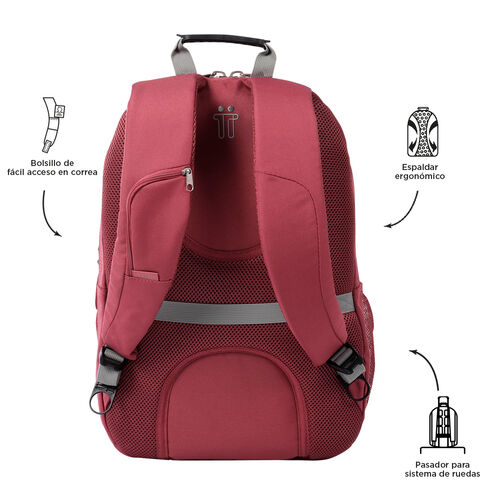 MOCHILA URBANA CASUAL DECO-ROSA, TOTTO.