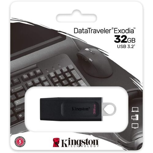 PENDRIVE USB 3.2 32GB DATA TRAVELER EXODIA KINGSTON.