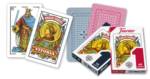Fournier F20991 - Baraja española Nº 1, 50 cartas, surtido: colores aleatorios