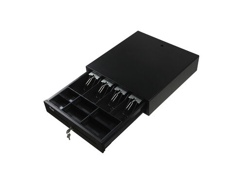 CAJON PORTAMONEDAS METAL 41X41 RJ11 NEGRO (3 AÑOS DE GARANTIA)