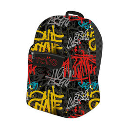 Mochila escolar adaptable a carro gris Grafil - Acuareles.TOTTO.