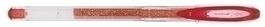 ROLLER GEL UNI-BALL SIGNO SPARKLING 1,0 (UM-120SP) ROJO.