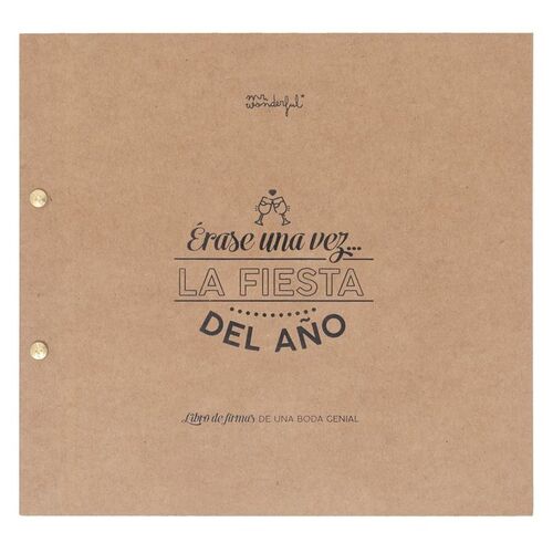 LIBRO DE FIRMAS BODA ICONIC ERASE UNA VEZ LA FIESTA DEL AÑO.