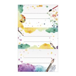 ETIQUETAS ESCOLARES ACUARELA BLISTER 9 UNIDADES SURTIDAS.