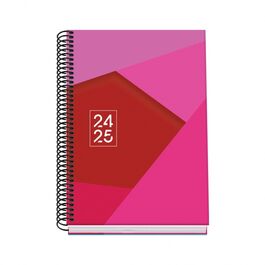 AGENDA ESCOLAR  forrado A5 S/V TANGRAM rosa FSC Mix. DOHE.