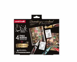 MARCADORES UNI CHALK SET NAVIDAD.