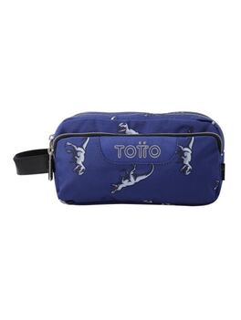 Estuche escolar tres compartimentos  - Agapec AZUL. TOTTO.