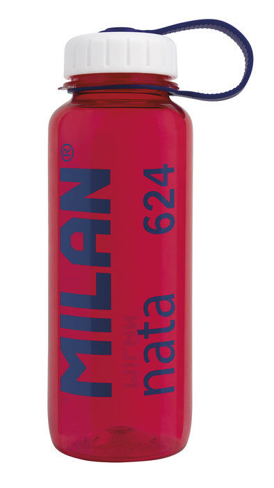 BOTELLA TRITAN 0 65 L MILAN NATA 624 ROSA TRANSPARENTE.