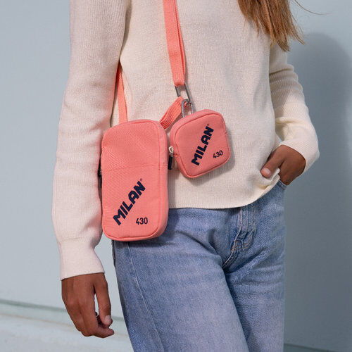 BOLSO PEQUEÑO BANDOLERA  ROSA. MILAN 430.