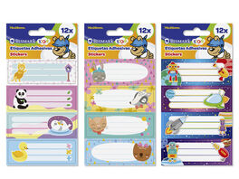 ETIQUETAS ESCOLARES FANTASY SURTIDAS 12U.BISMARK.