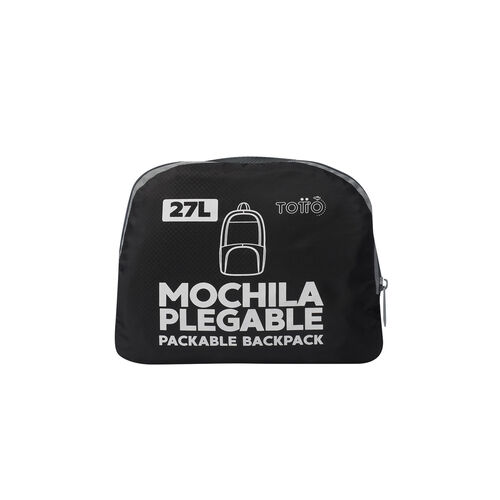 Mochila Plegable Syncro 27 - Negro. TOTTO.