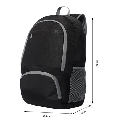 Mochila Plegable Syncro 27 - Negro. TOTTO.