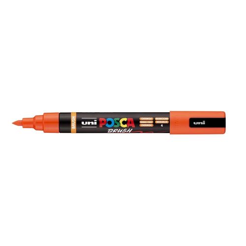 MARCADOR UNI POSCA PC-5BR BRUSH NARANJA.
