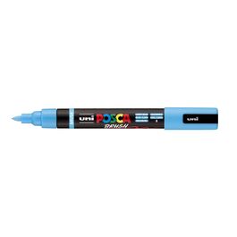 ROTULADOR POSCA PC-5BR BRUSH AZUL CLARO.