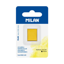 ACUARELA MEDIO GODET AMARILLO SOLIDO LIMON. MILAN.