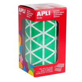 GOMETS ROLLO 59h TRIÁNGULOS 20 mm VERDE 2832 uds. REF. 4870. APLI.