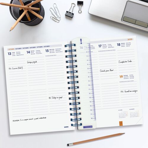 AGENDA ESCOLAR 2025-2026. E10 155x212. SEMANA VISTA VERTICAL. INSTITUT. FINOCAM.