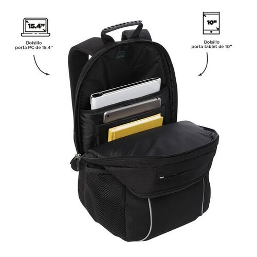 MOCHILA ALTA CAPACIDAD CAMBRI 2.0 COLOR NEGRO. TOTTO.