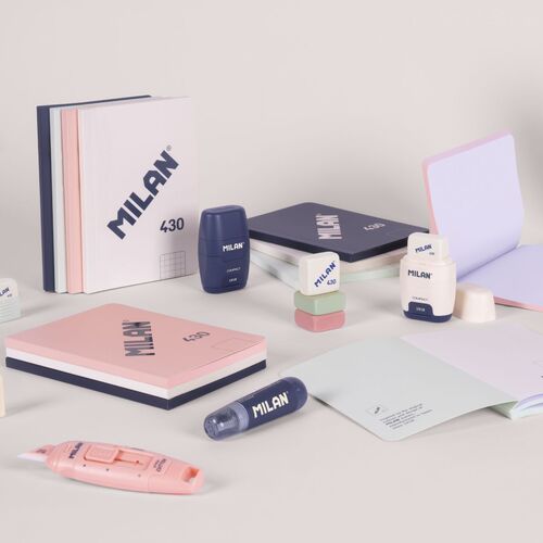 BLOCK A6 ENCOLADO. Papel cuadriculado, 48 hojas de 95 gr/m², colección 430 since 1918, beige