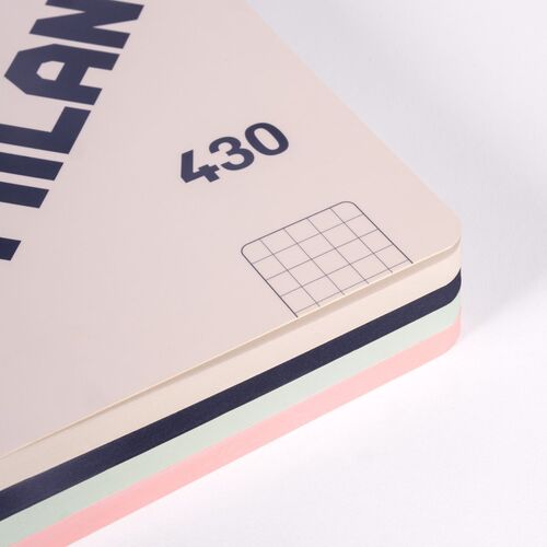 BLOCK A6 ENCOLADO. Papel cuadriculado, 48 hojas de 95 gr/m², colección 430 since 1918, beige