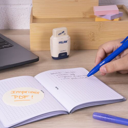 BLOCK A6 ENCOLADO. Papel cuadriculado, 48 hojas de 95 gr/m², colección 430 since 1918, azul.